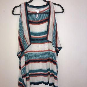 White, Blue and orange vest